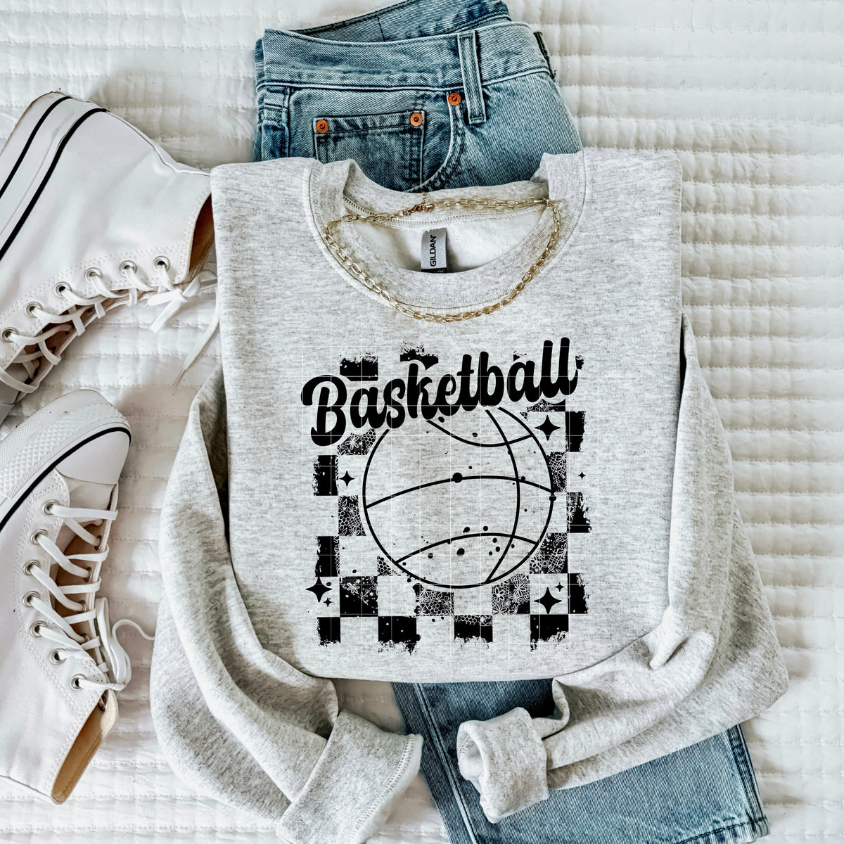 Basketball Distressed single color PNG