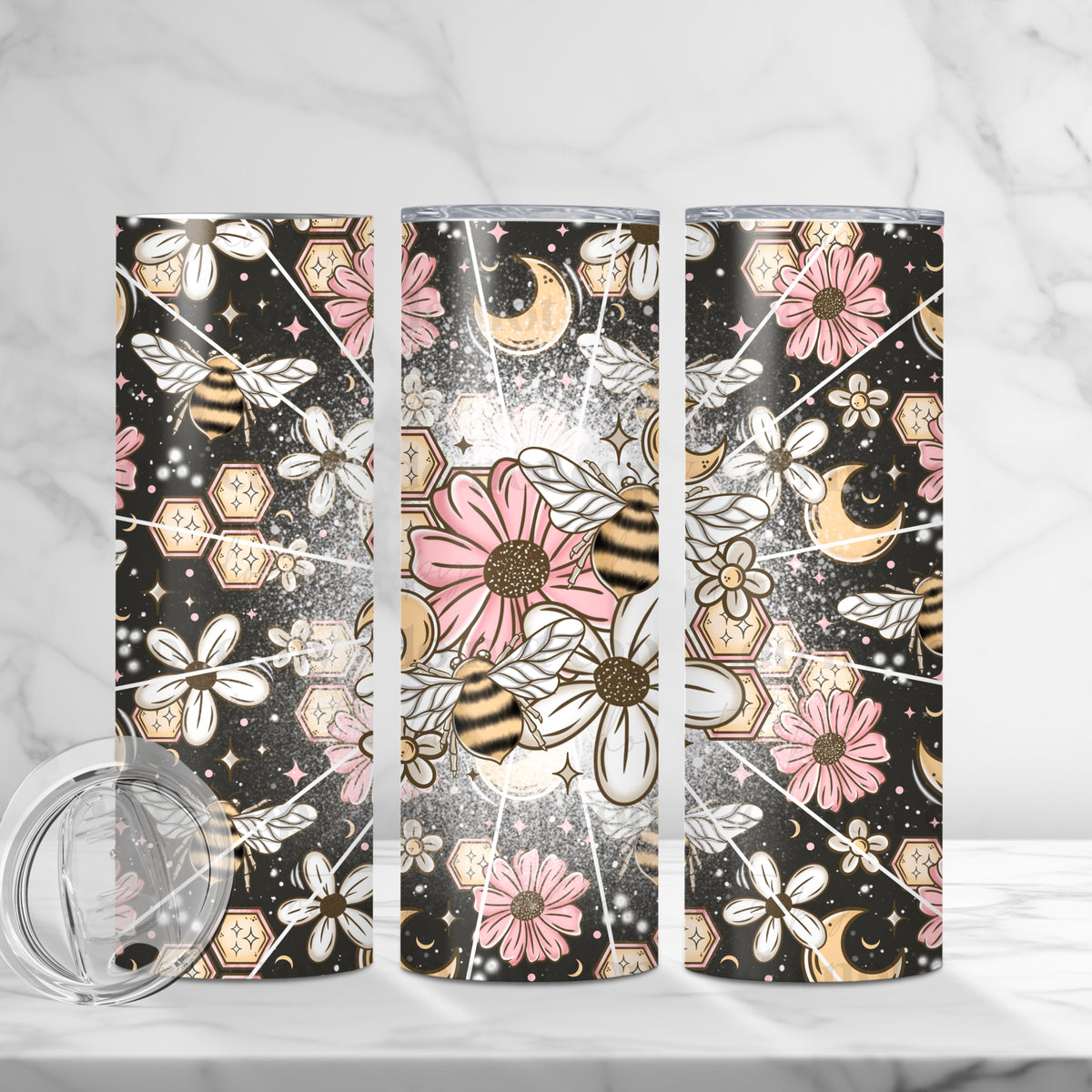 Bees & moons tumbler Wrap