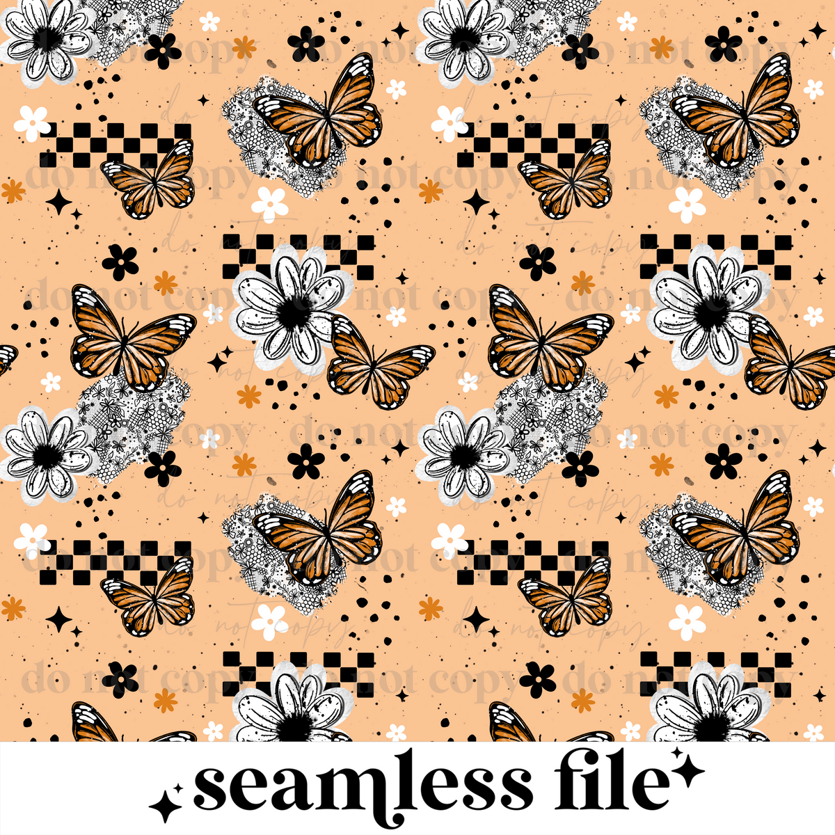 Butterfly Flower Seamless