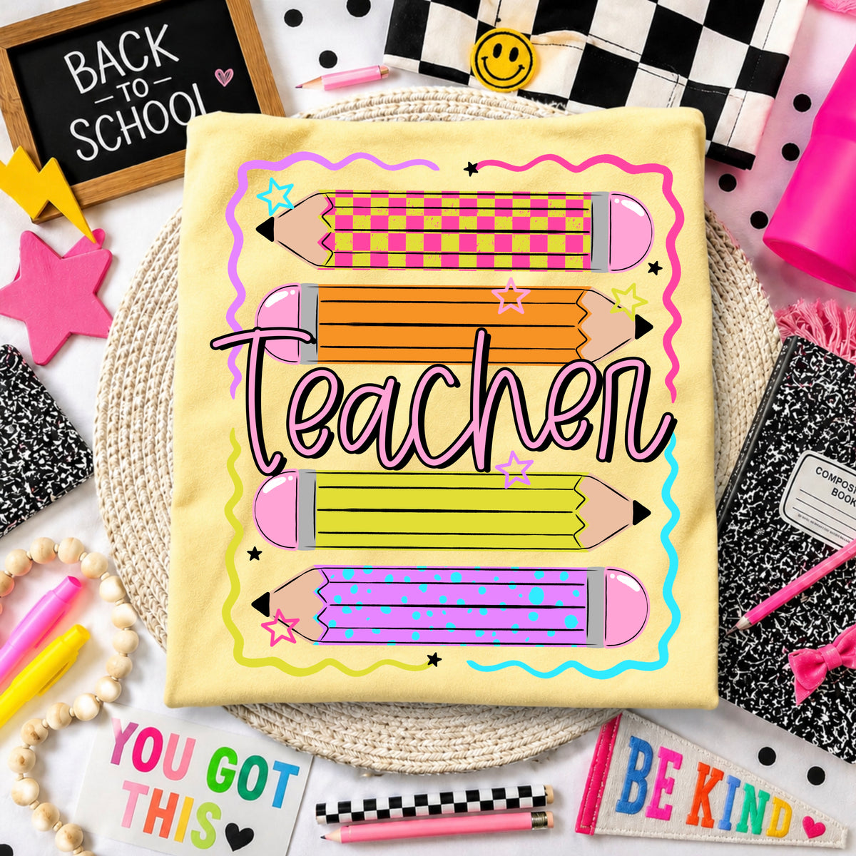 Teacher Colorful Pencils PNG