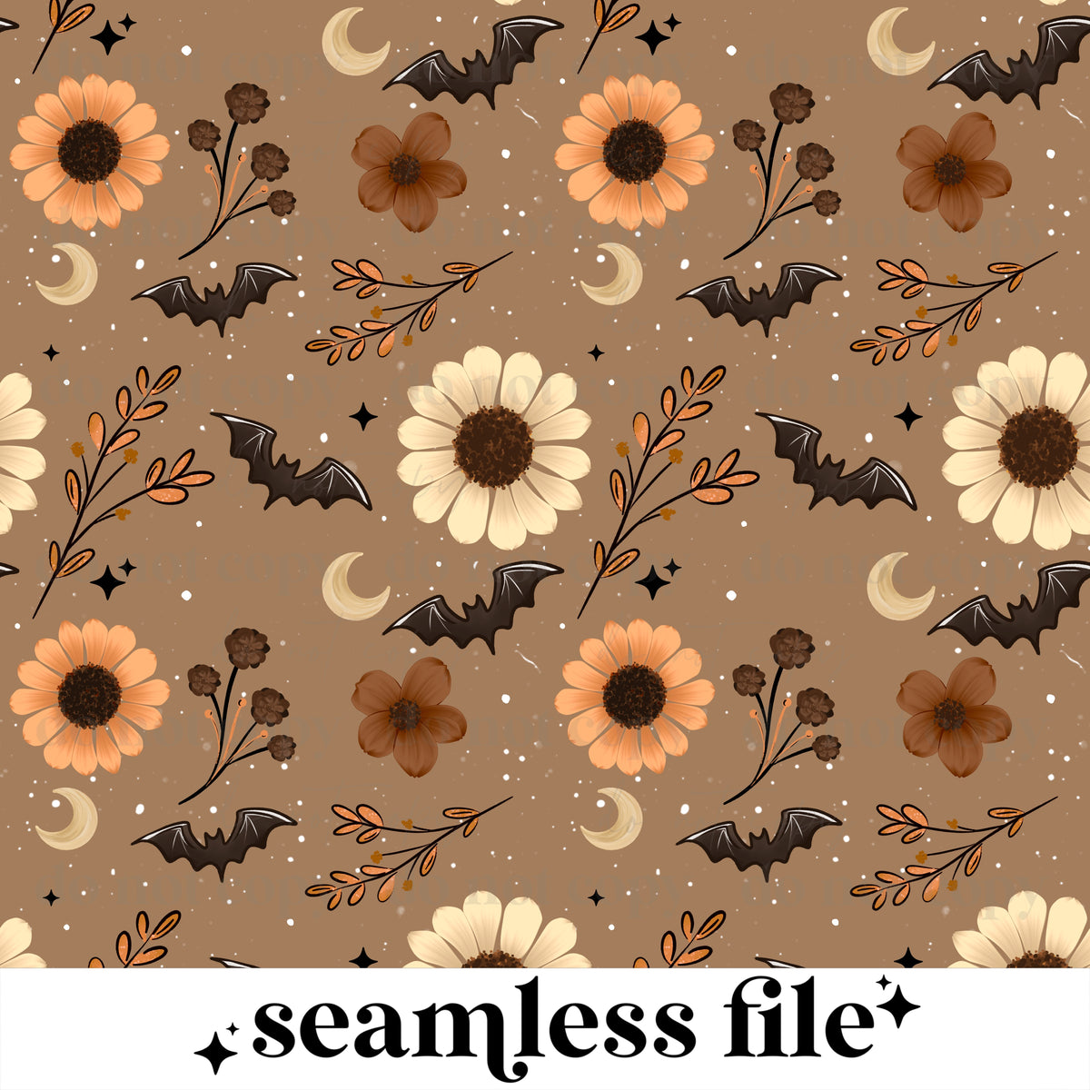 Bat Florals Seamless