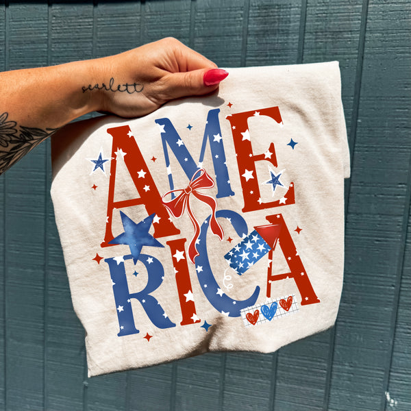 America stacked (3 colorways) PNG