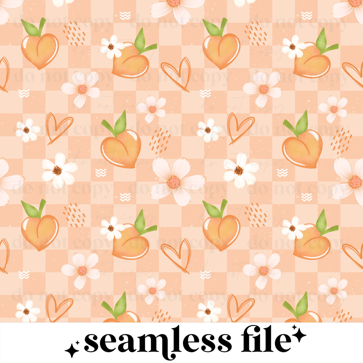 Peachy Checker Seamless
