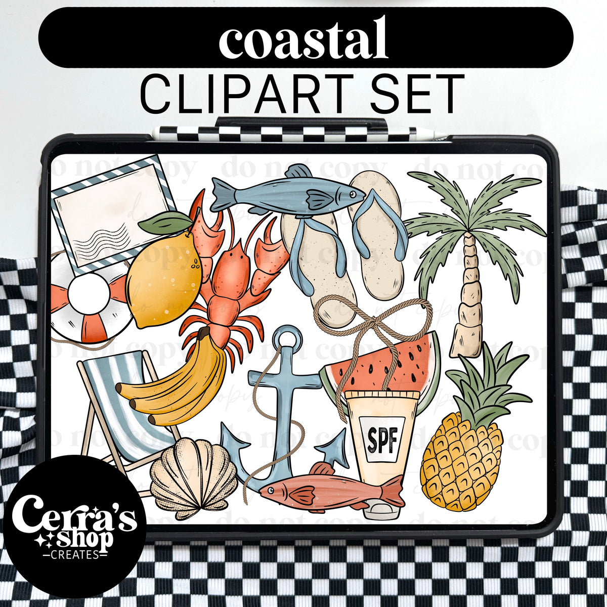 Coastal Life Clipart Set