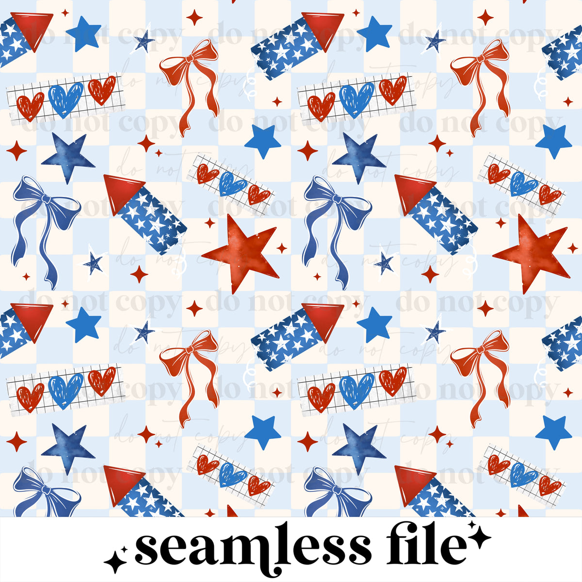 Firecracker Checker Seamless