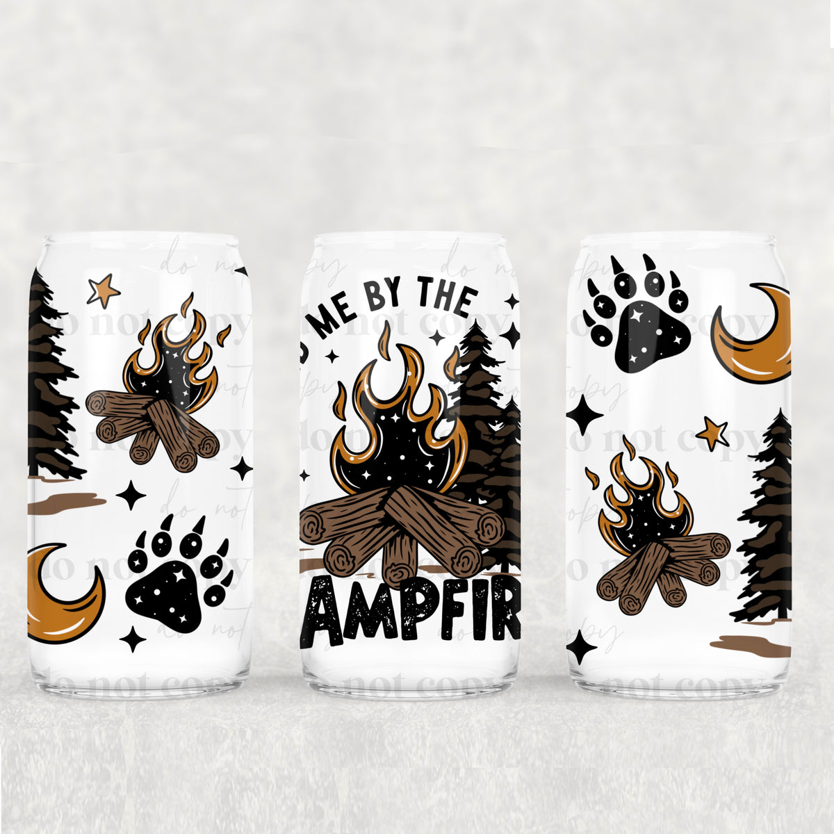 Find Me By The Campfire 16oz Glass Wrap