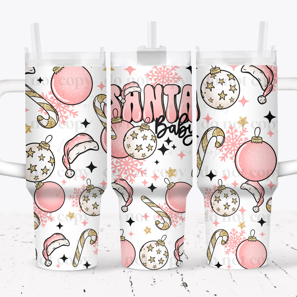 Santa Baby 40oz Tumbler Wrap
