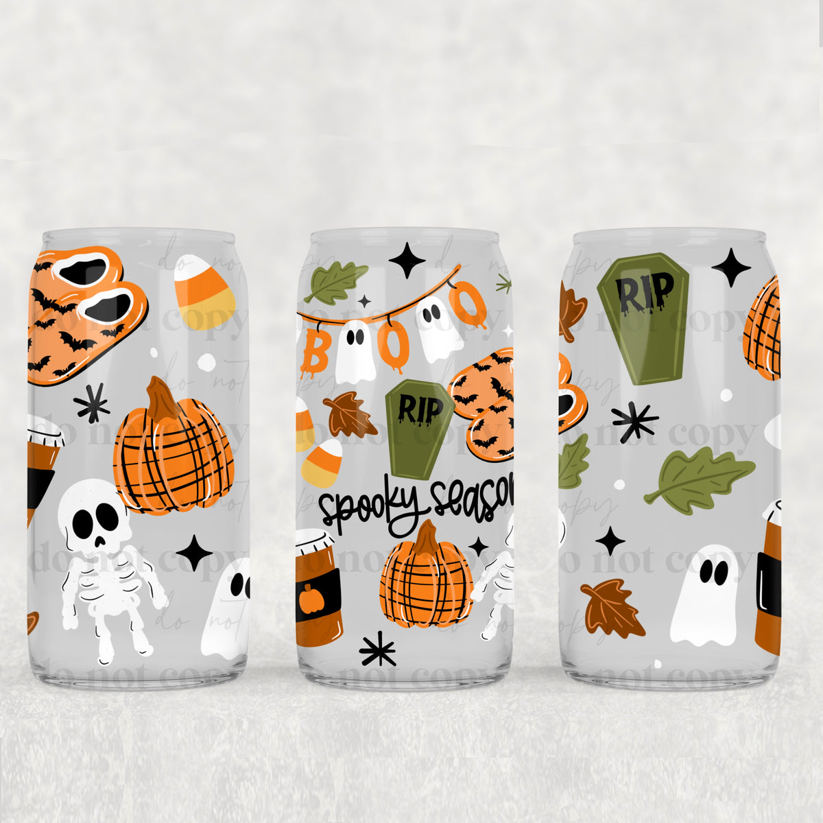 Spooky Season 16oz Glass Wrap
