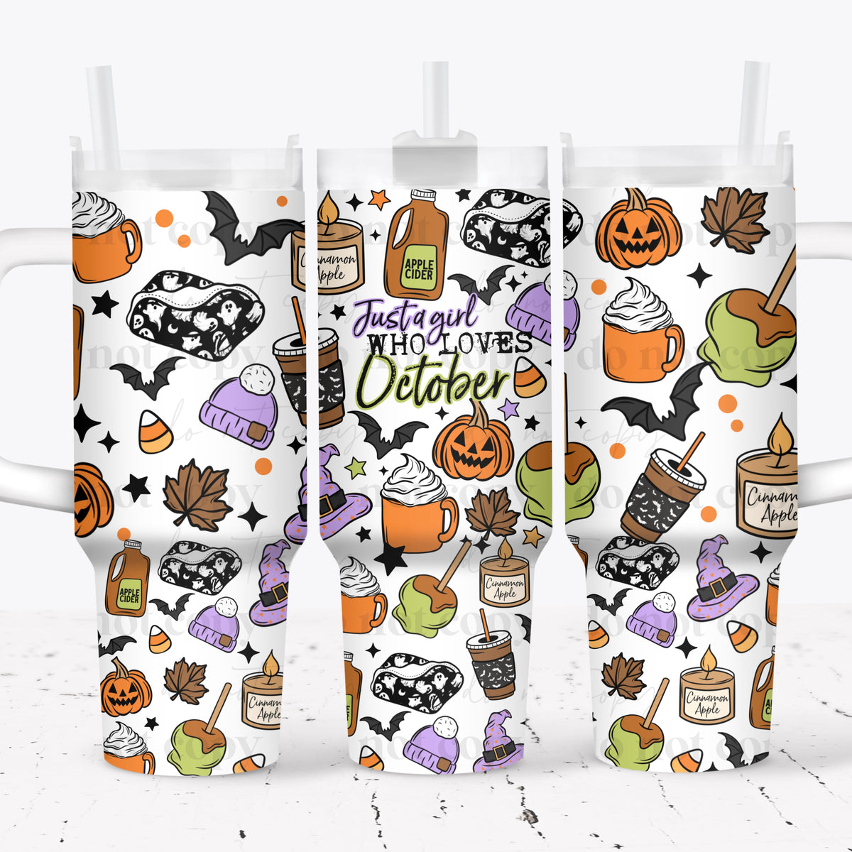 Just a girl who loves October 40oz Tumbler Wrap