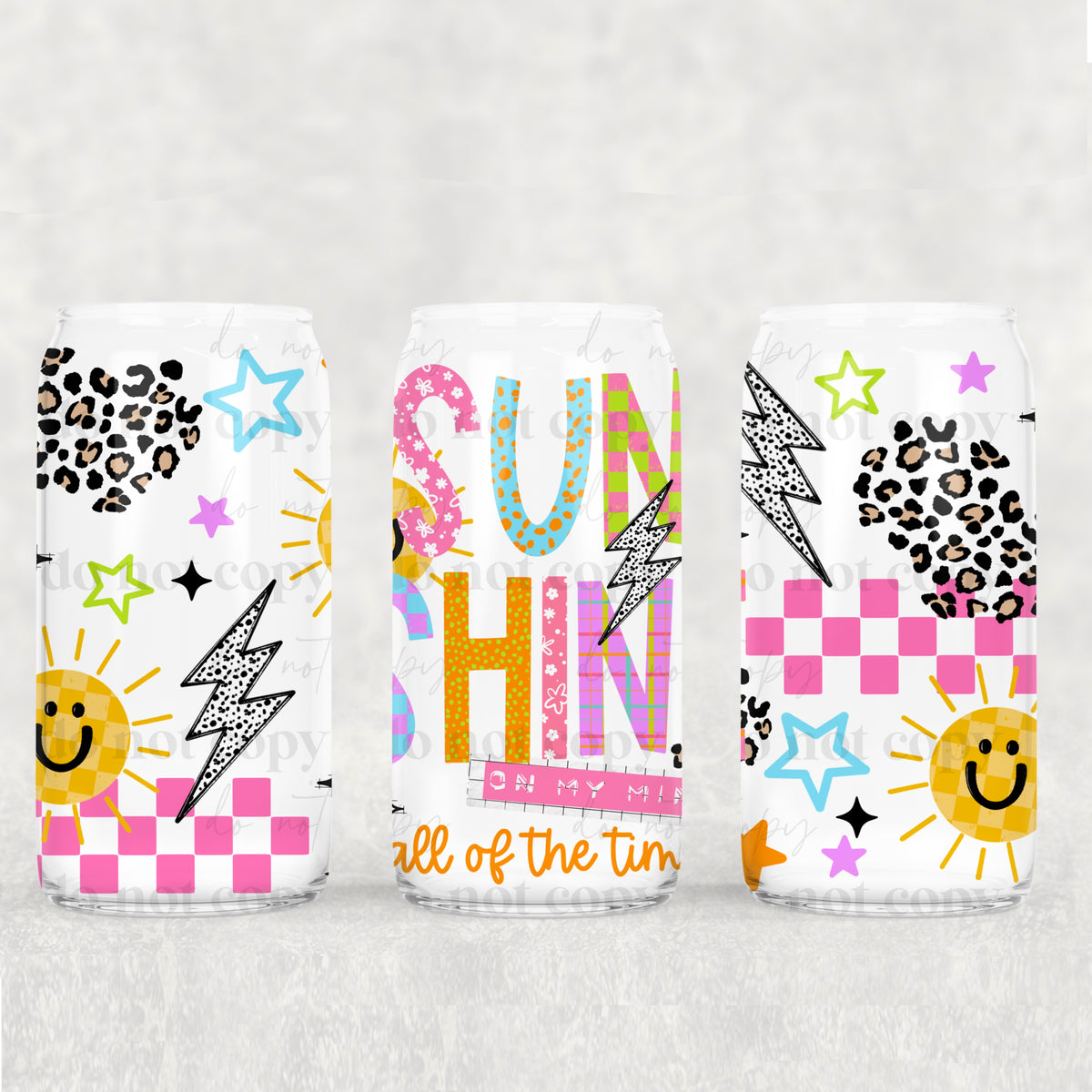 Sunshine on my mind 16oz Glass Wrap