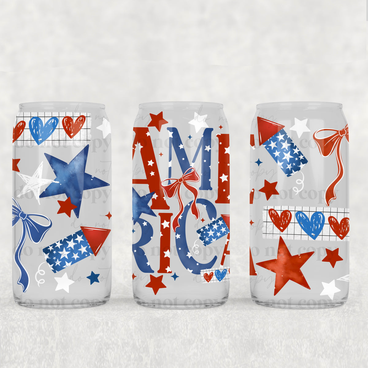 America 16oz Glass Wrap