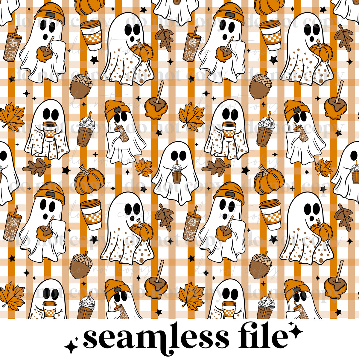 Fall Ghosts Seamless