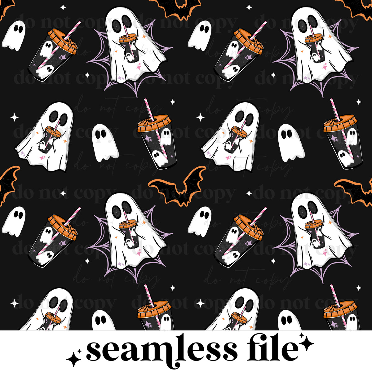 Ghouls Iced Coffee Seamless