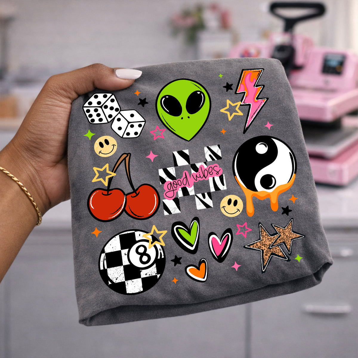 Good Vibes Collage PNG