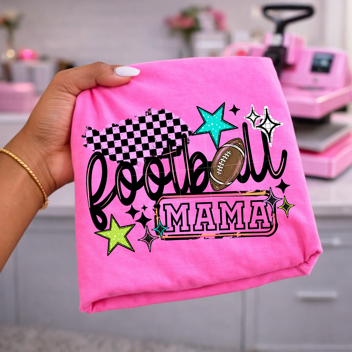 Football Mama colorful PNG