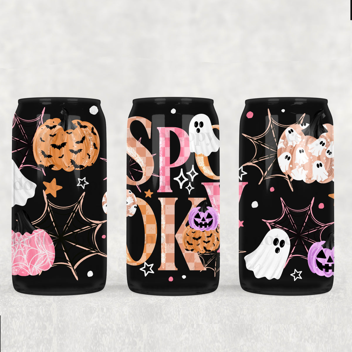 Spooky Pumpkins 16oz Glass Wrap