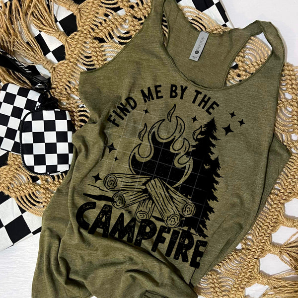 Find Me By The Campfire single color PNG