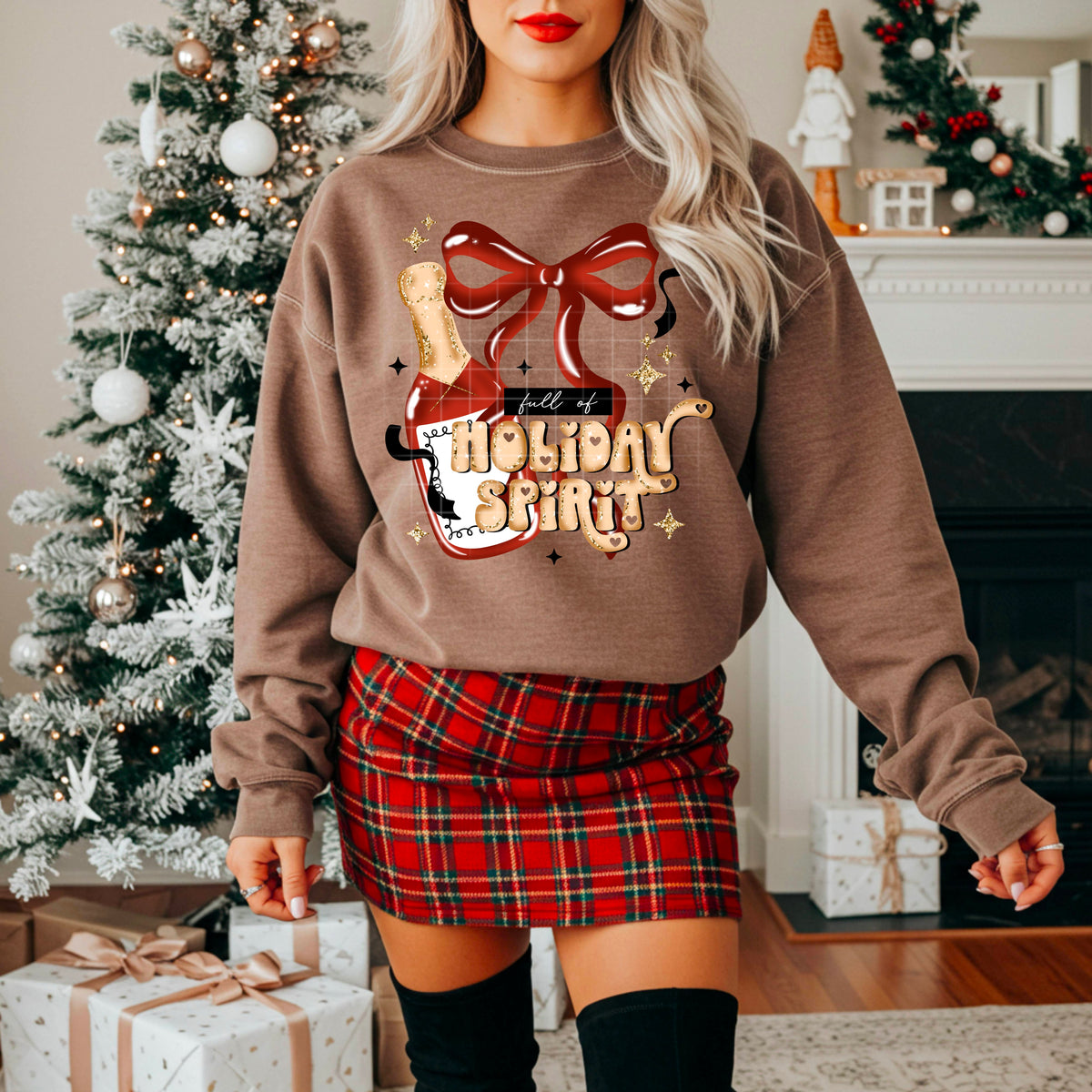 Holiday Spirit (pink and red options) PNG