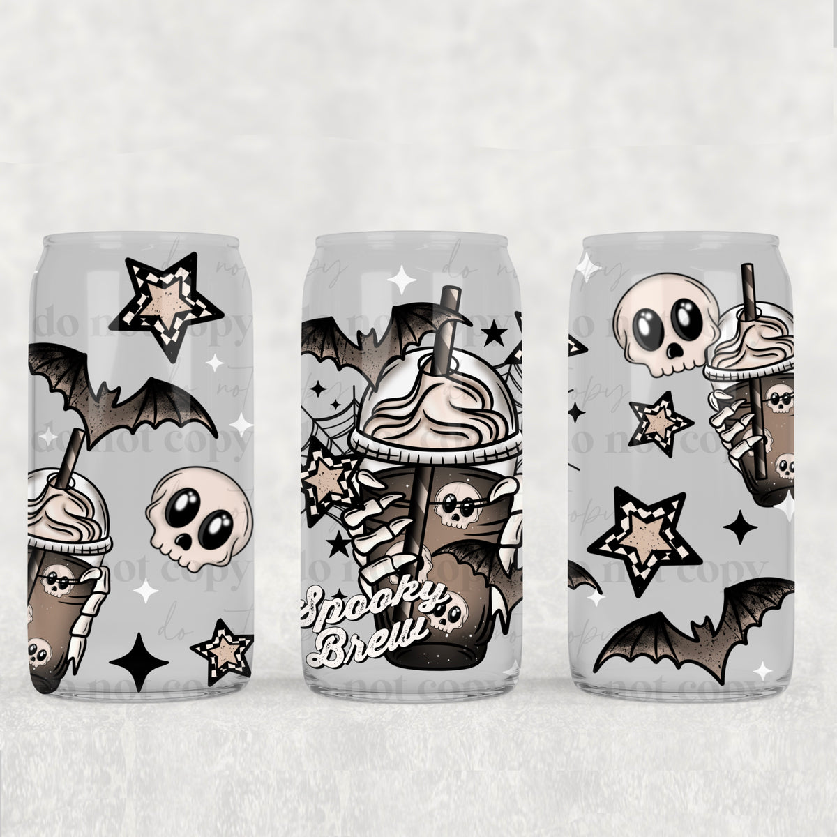 Spooky Brew 16oz Glass Wrap