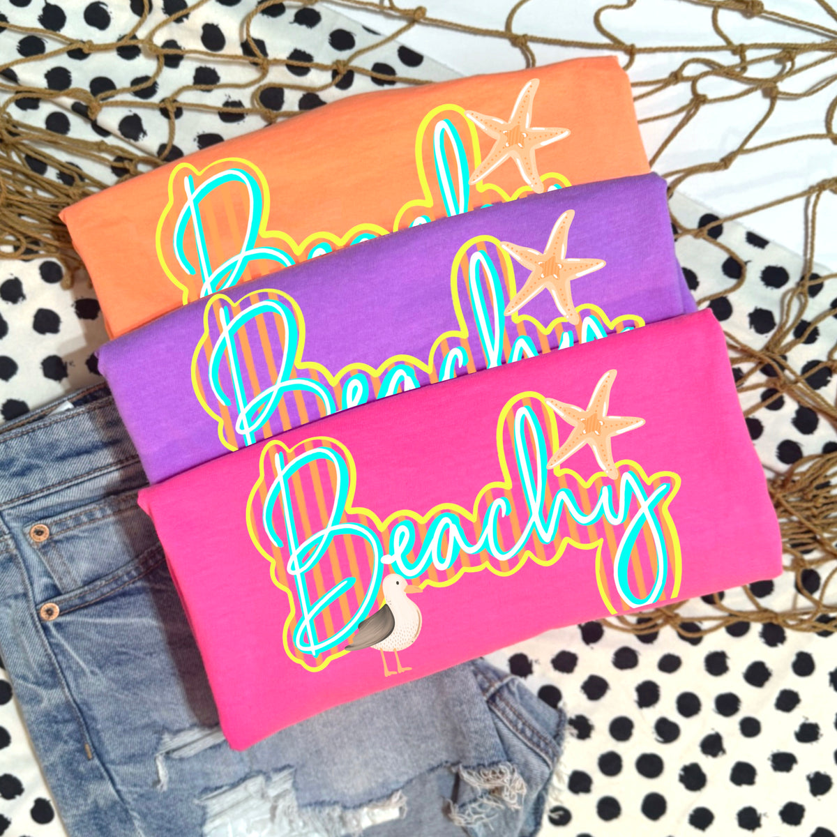 Beach Cursive Stripes PNG
