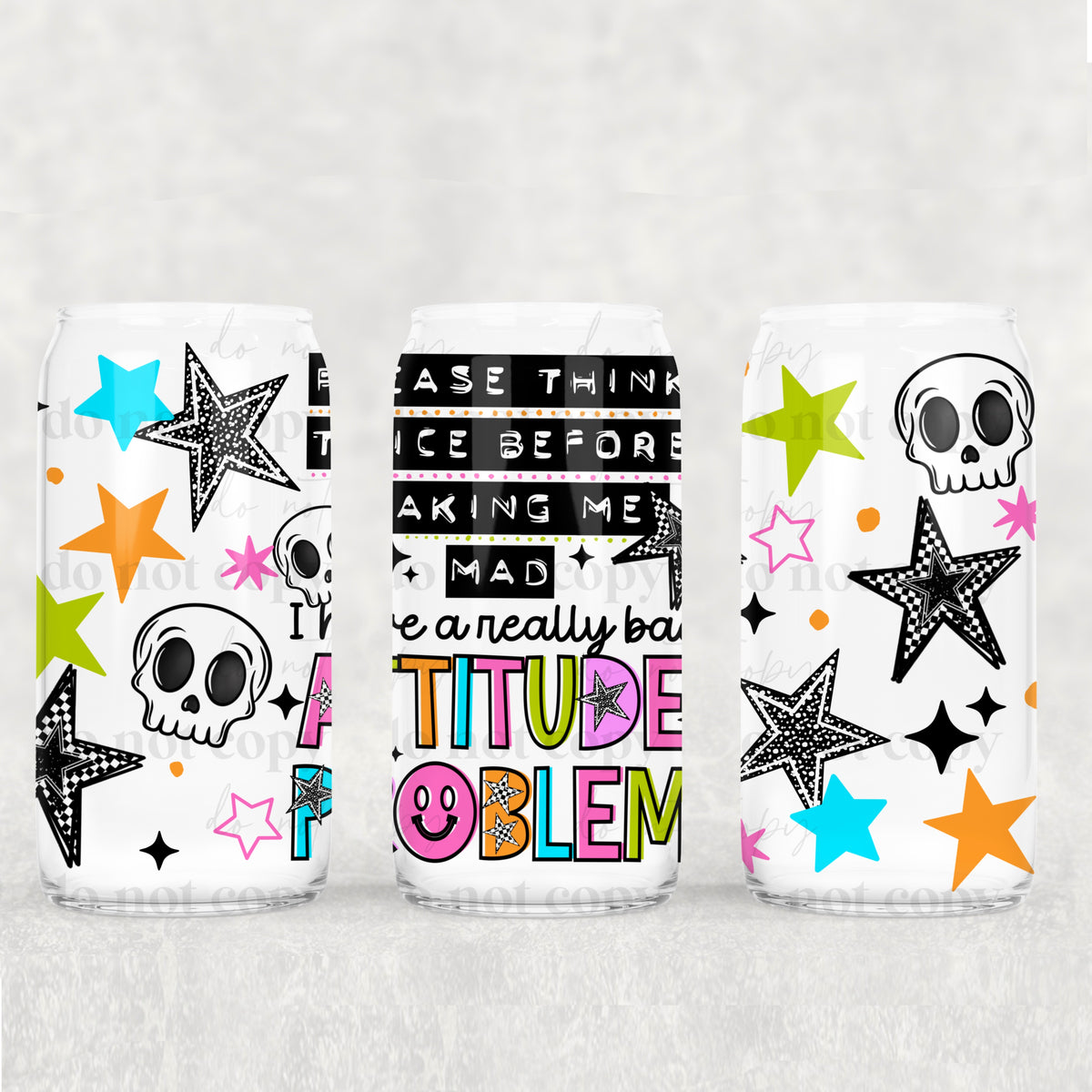 Attitude Problem 16oz Glass Wrap
