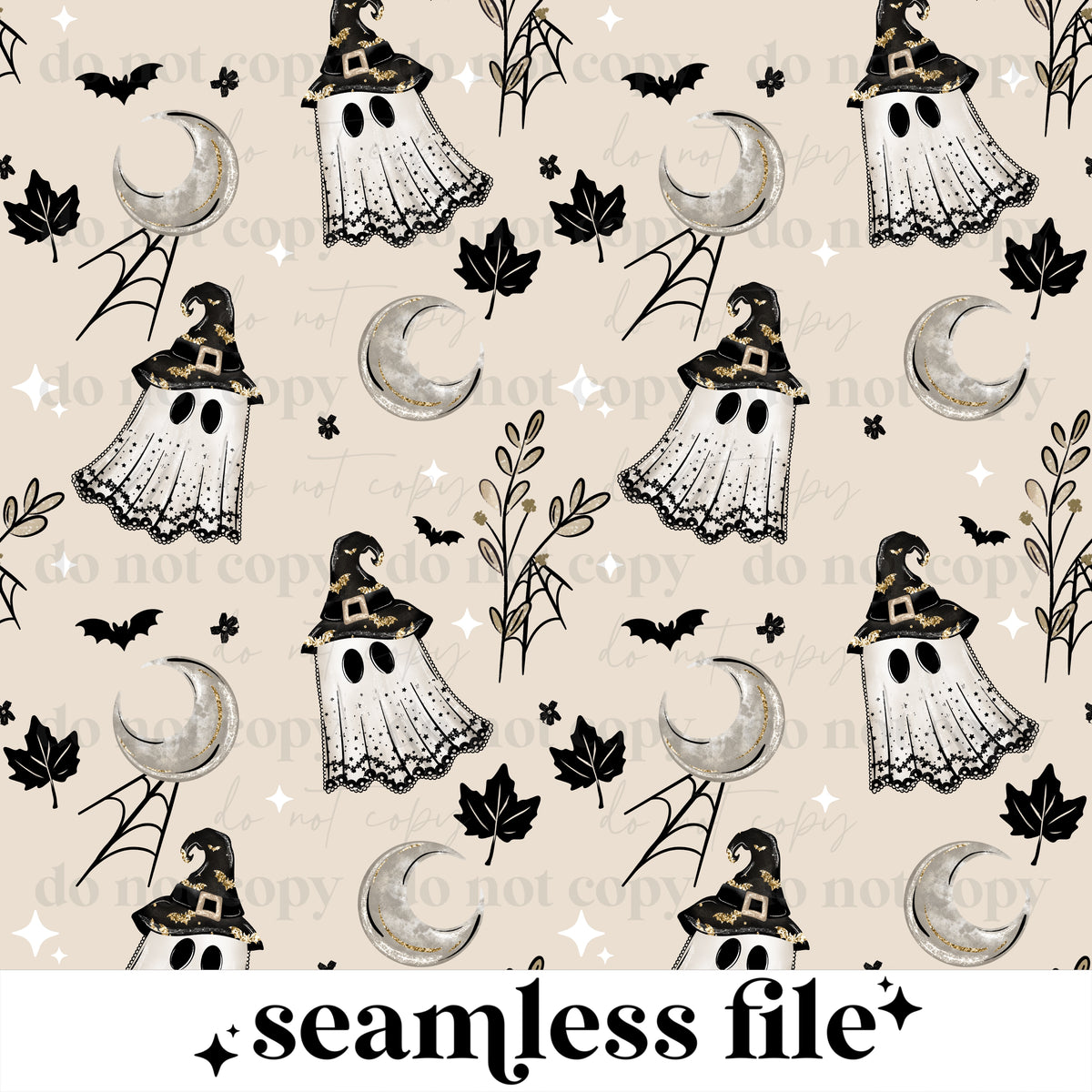 Ghost Witch Seamless