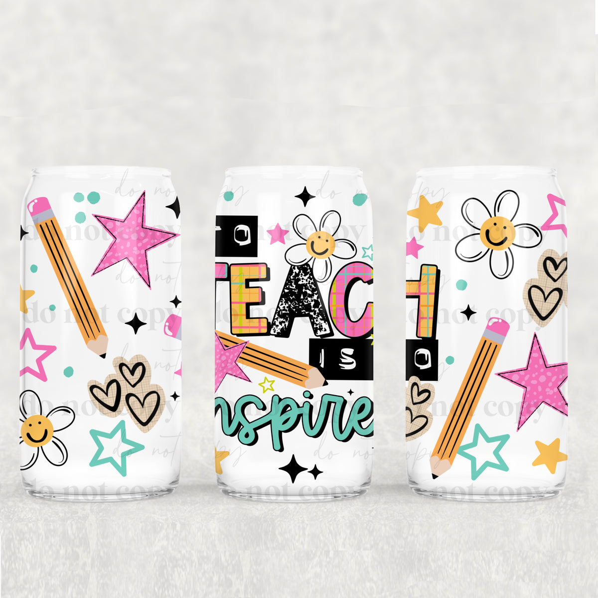 To teach is to inspire 16oz Glass Wrap