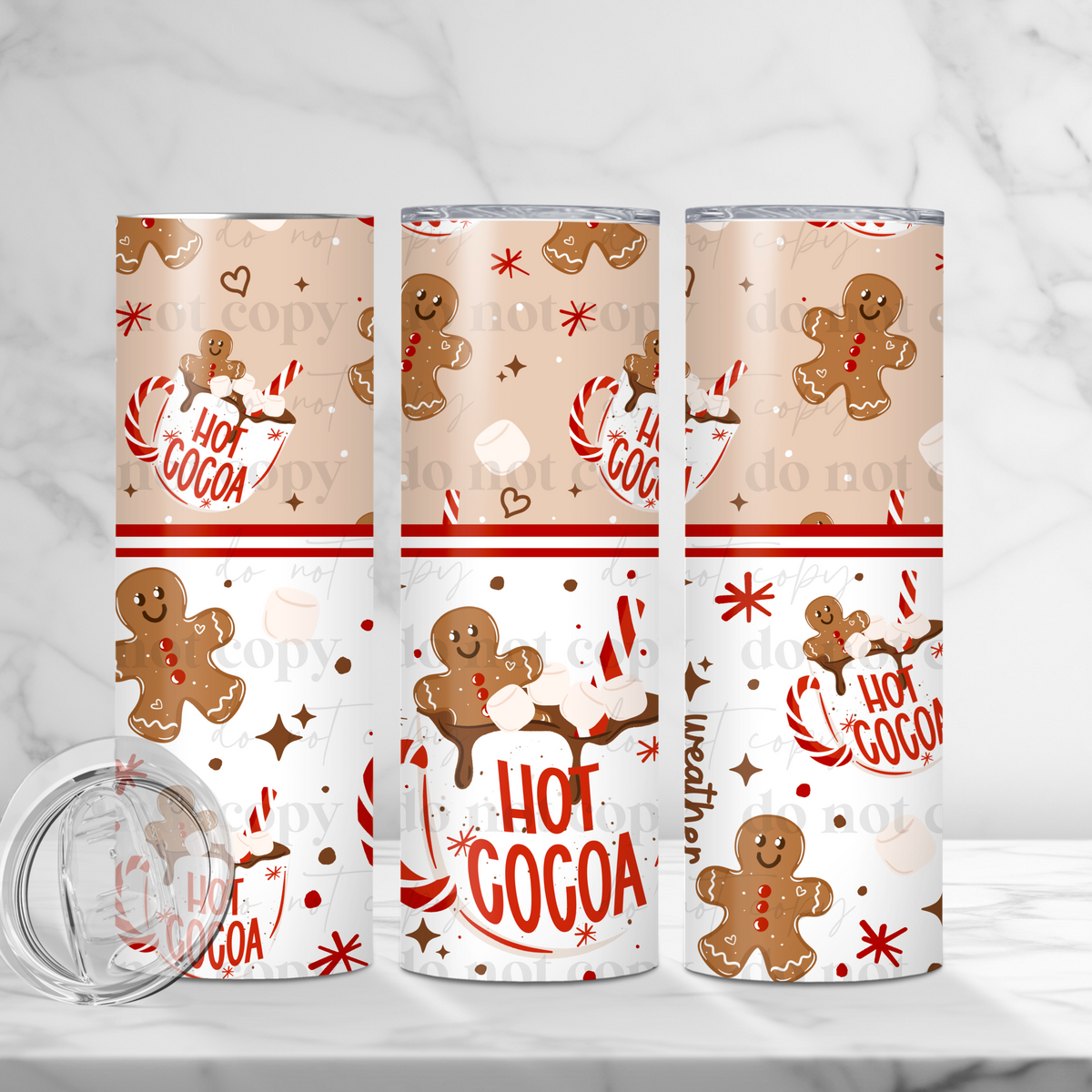 Hot Cocoa Weather Tumbler Wrap