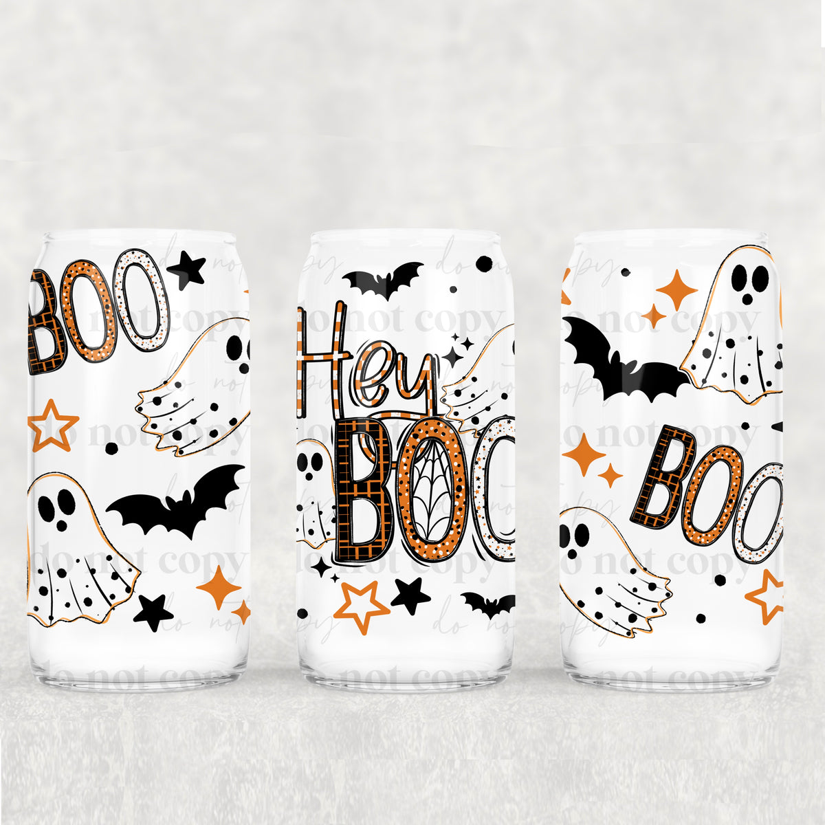Hey Boo 16oz Glass Wrap