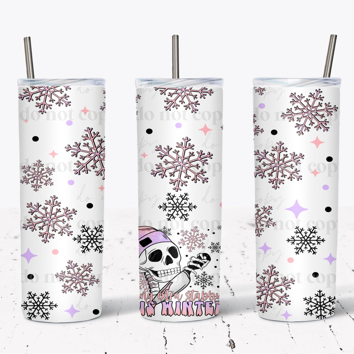 Stabby Snowflakes Tumbler Wrap