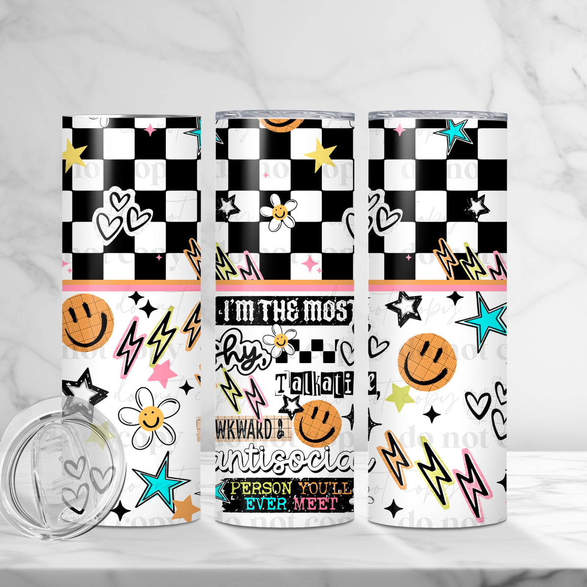 Shy Talkative Tumbler Wrap