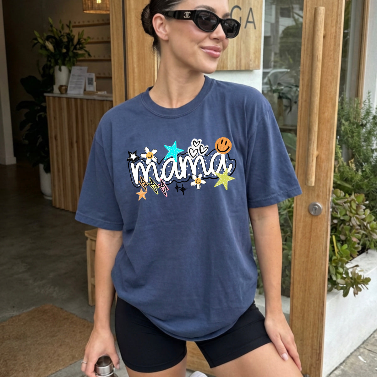 Mama stars and doodles PNG