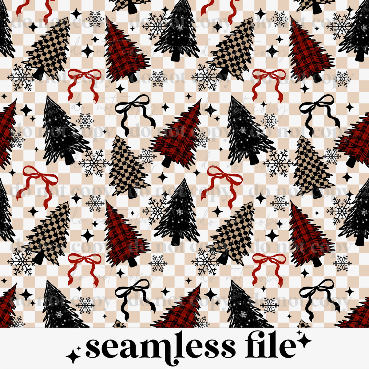 Plaid Trees Seamless