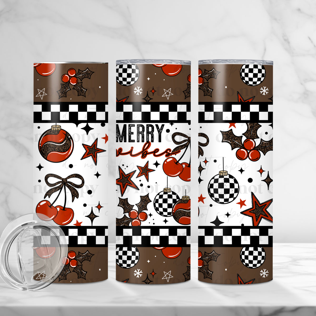 Merry Vibes 20 oz Tumbler Wrap