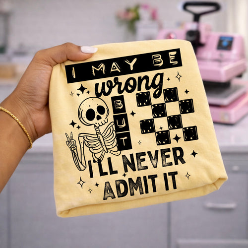 I may be wrong Single Color PNG