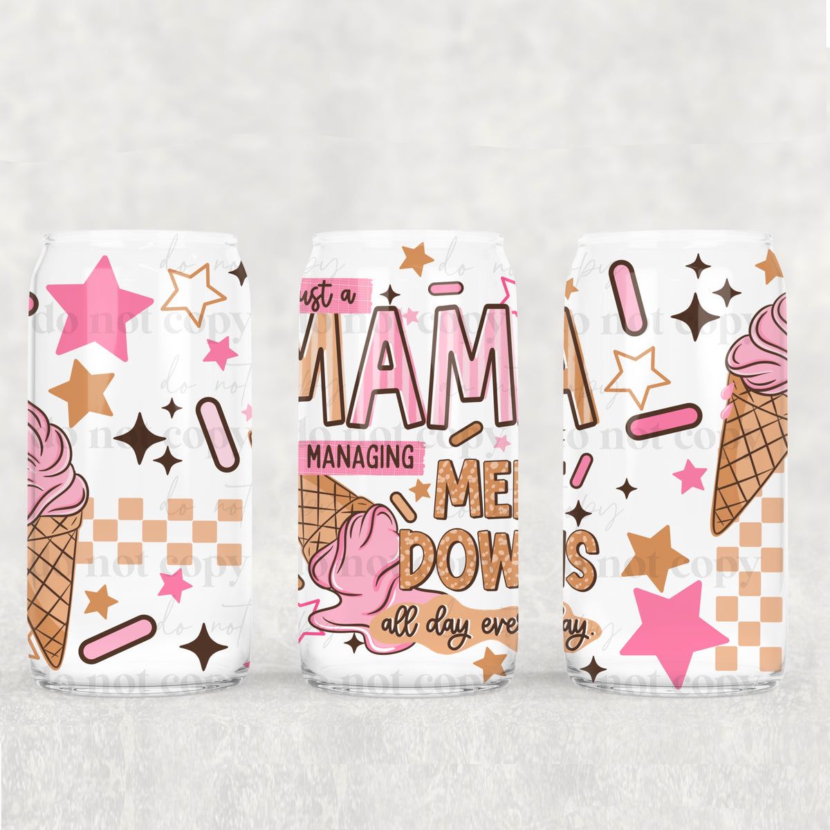 Meltdown Manager Mama 16oz Glass Wrap