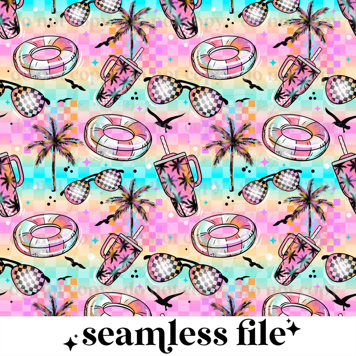 Colorful Poolside Seamless