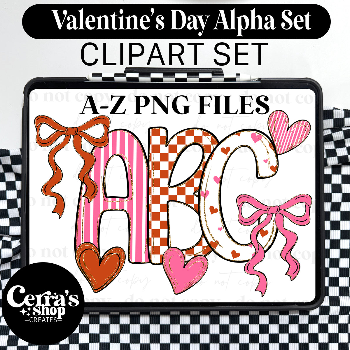 Valentines Alpha Clipart set