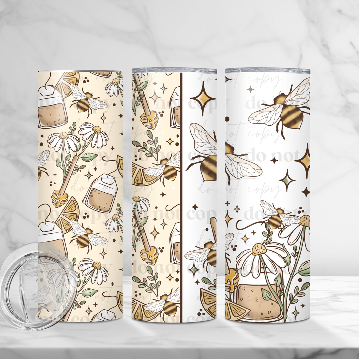 Bees honey tea Tumbler Wrap