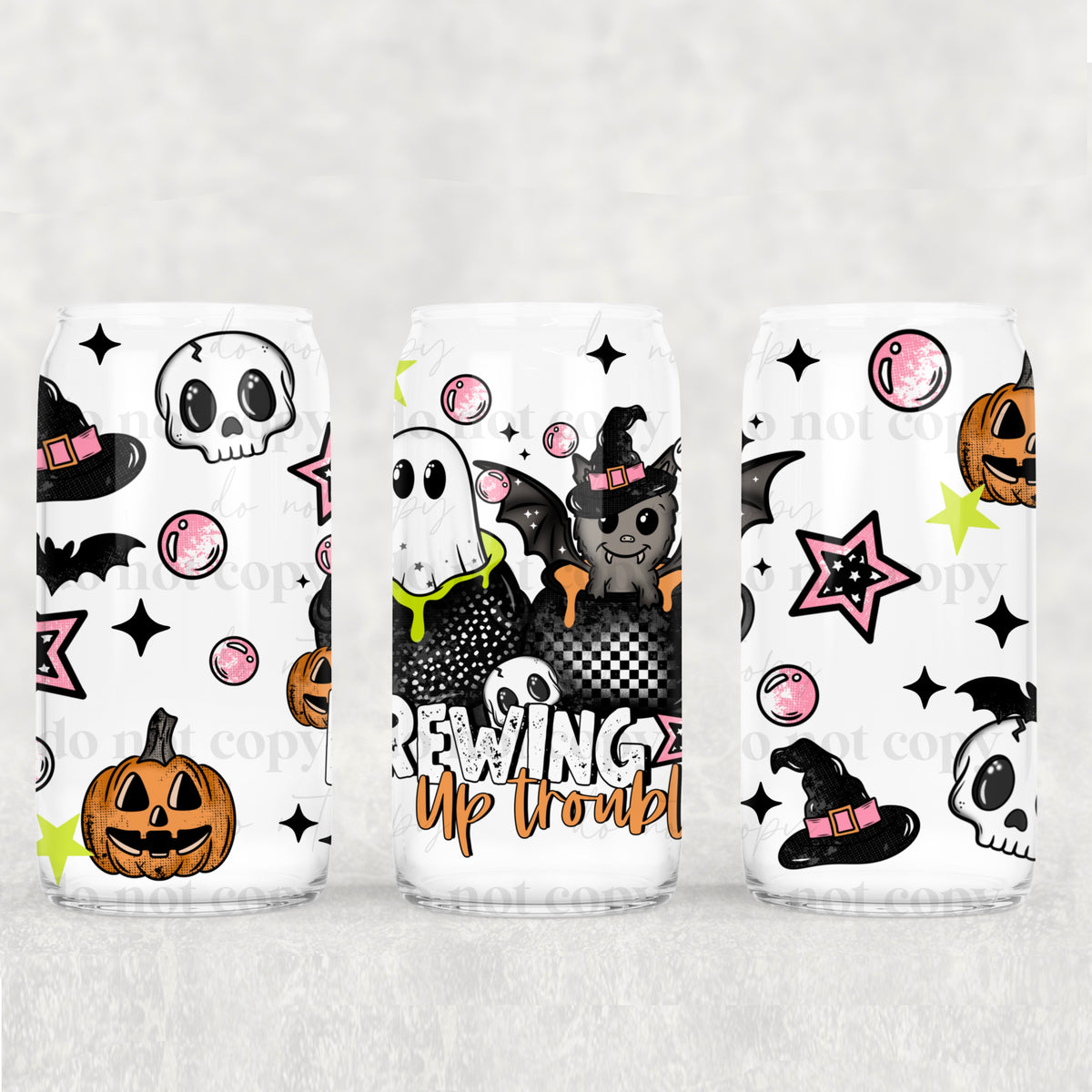 Brewing up Trouble 16oz Glass Wrap