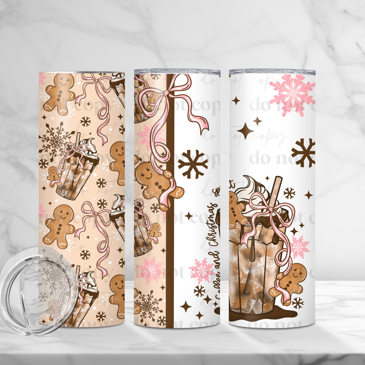 Gingerbread coffee bow Tumbler Wrap
