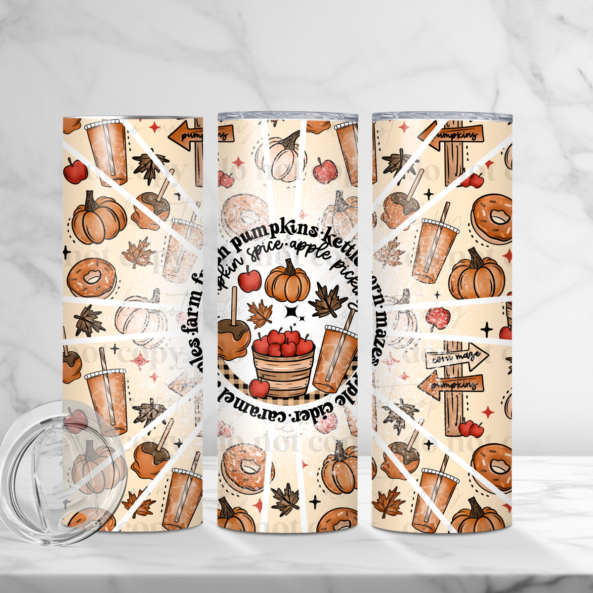 Fall Circle Tumbler Wrap
