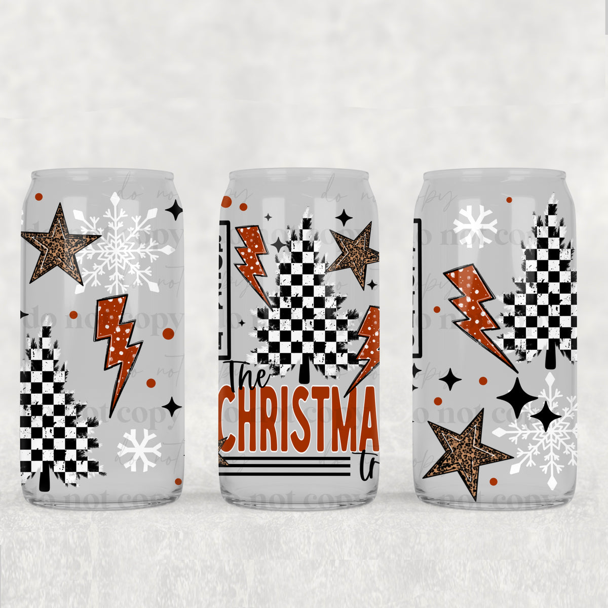 Rockin Around 16oz Glass Wrap