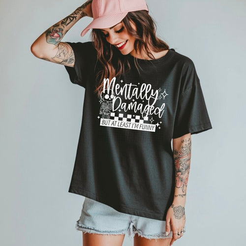 Mentally Damaged Single Color PNG