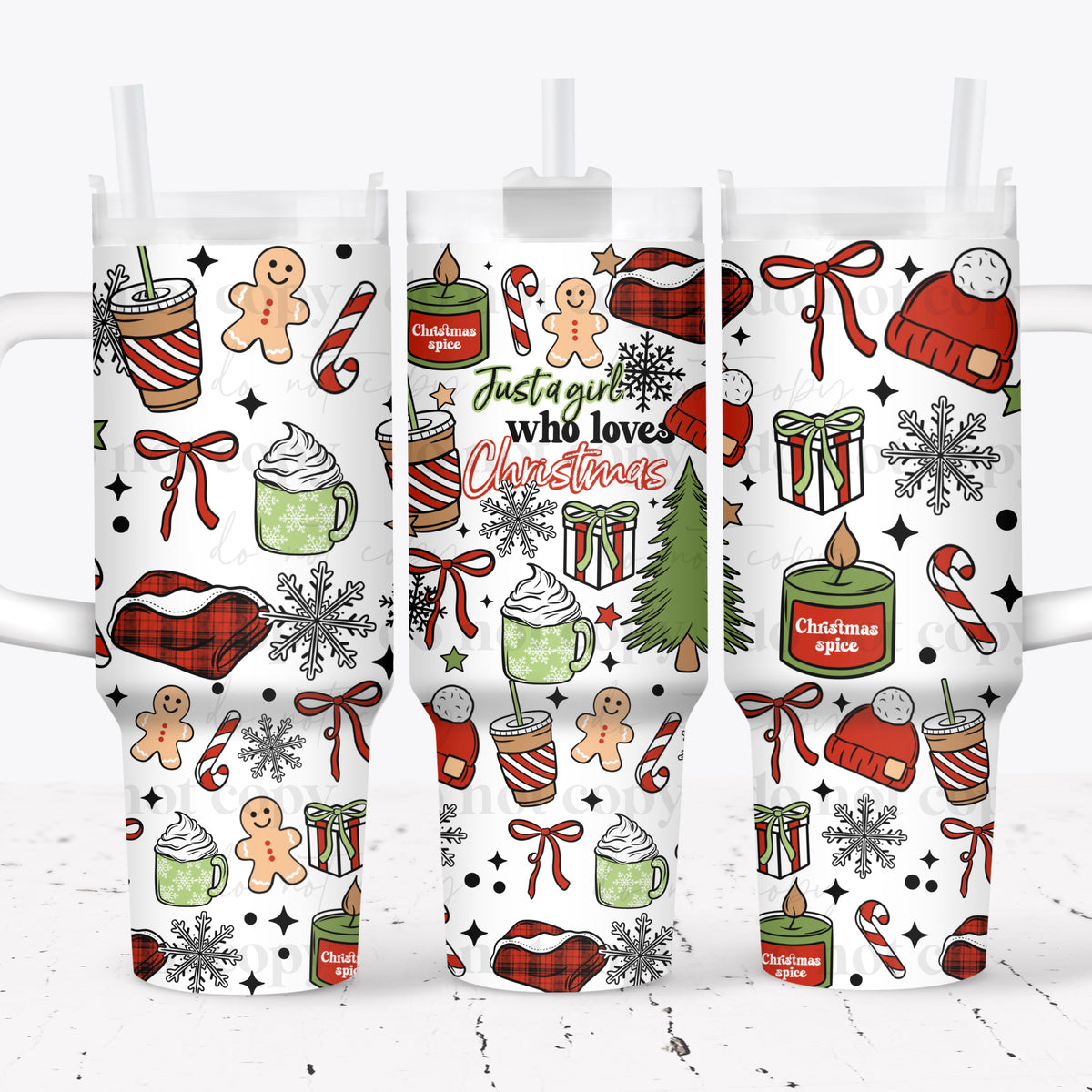 Just a girl who loves Christmas 40oz Tumbler Wrap