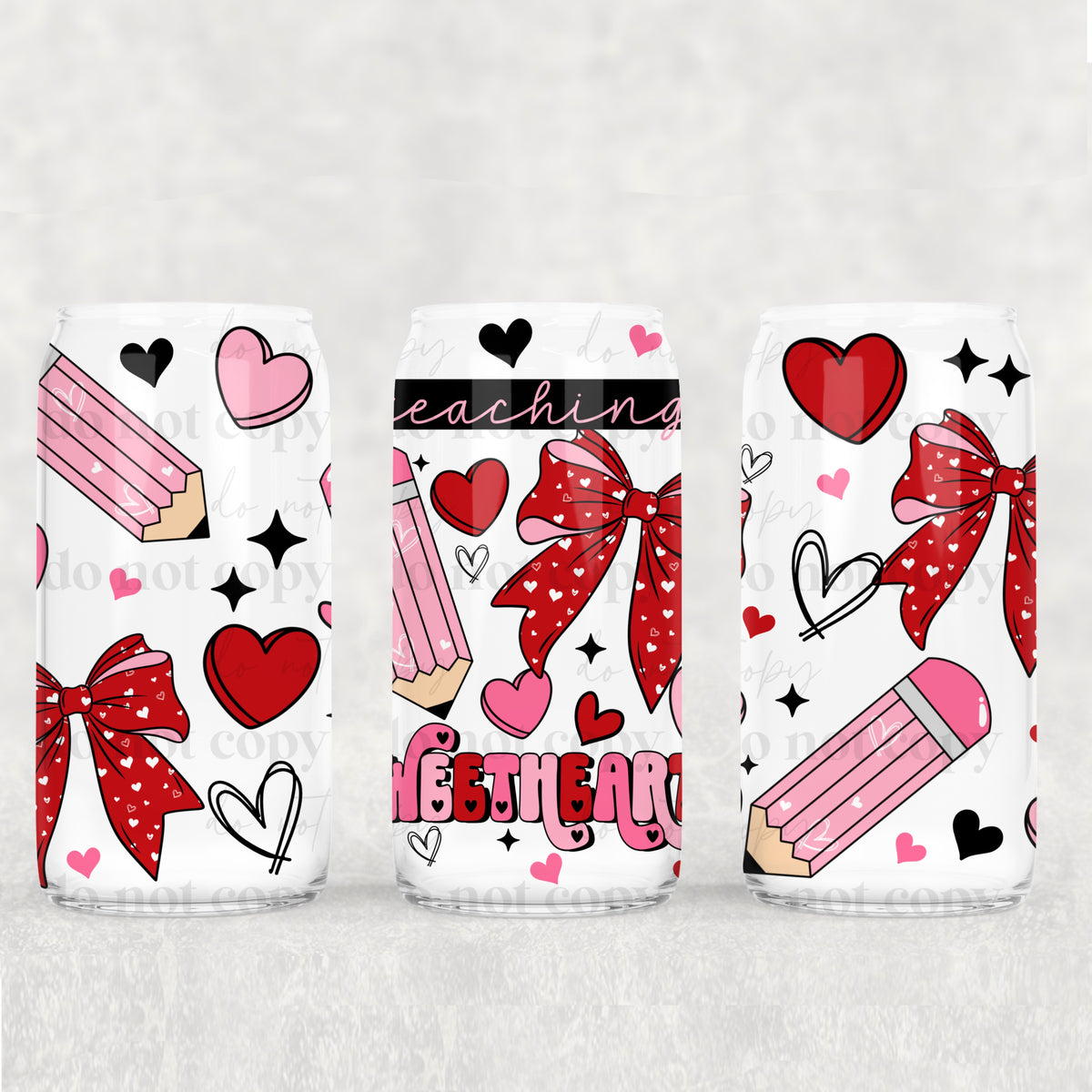 Teaching Sweethearts 16oz Glass Wrap