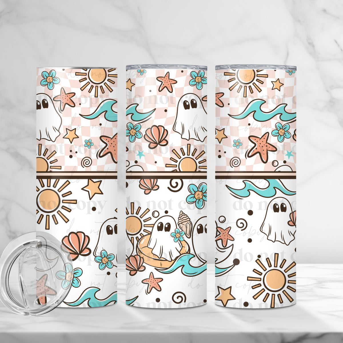 Beach Ghosties Tumbler Wrap