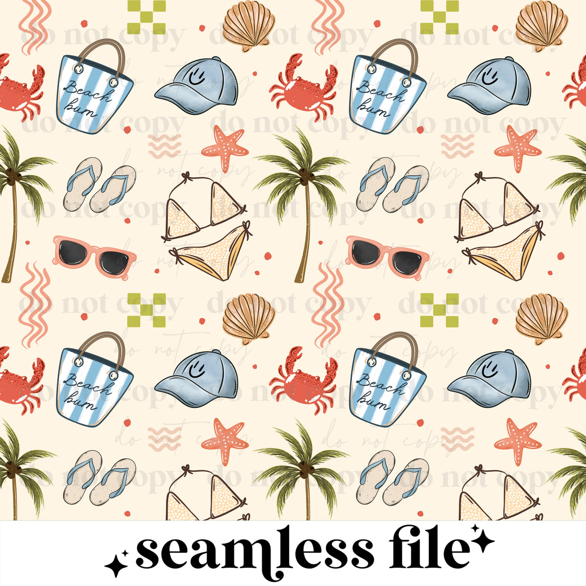 Beach Things Seamless