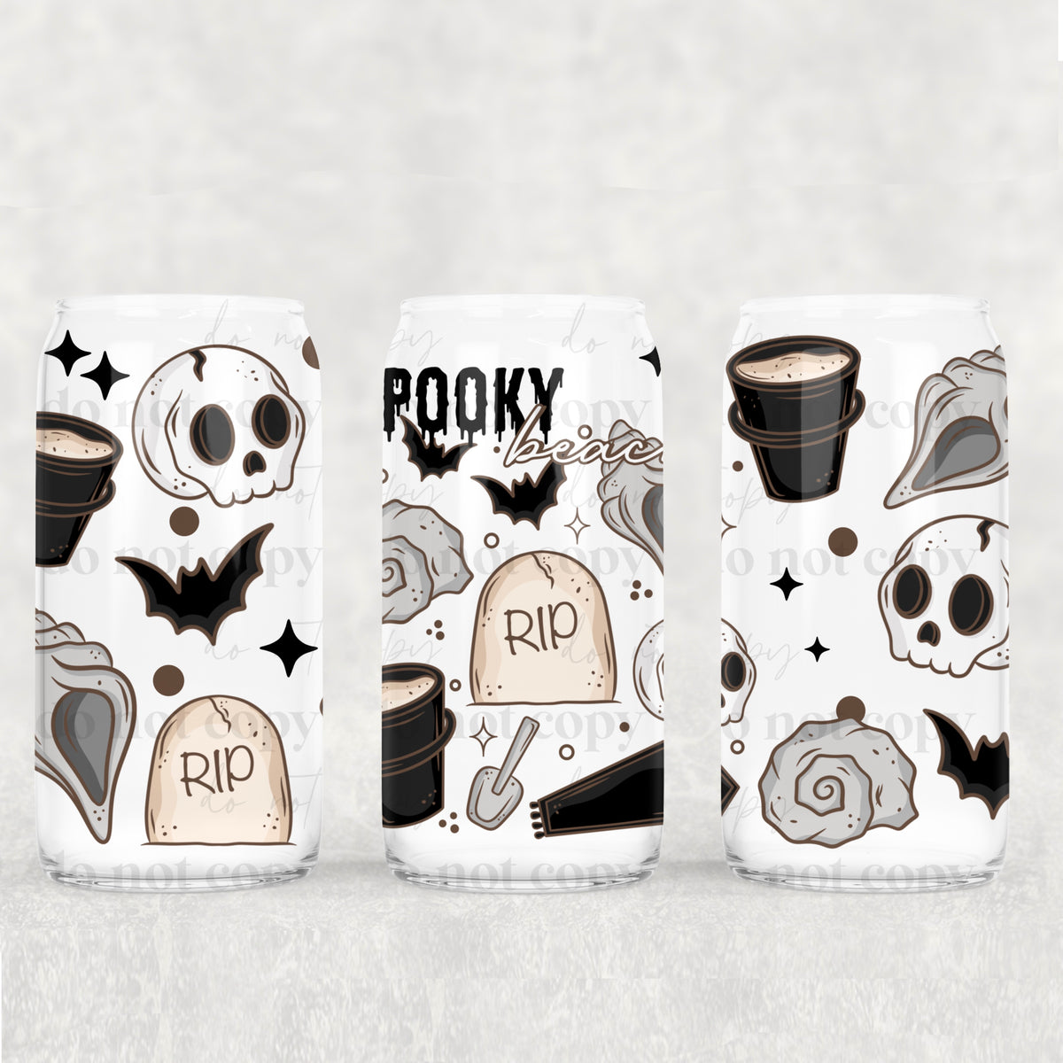 Spooky Beach 16 Oz Glass Wrap