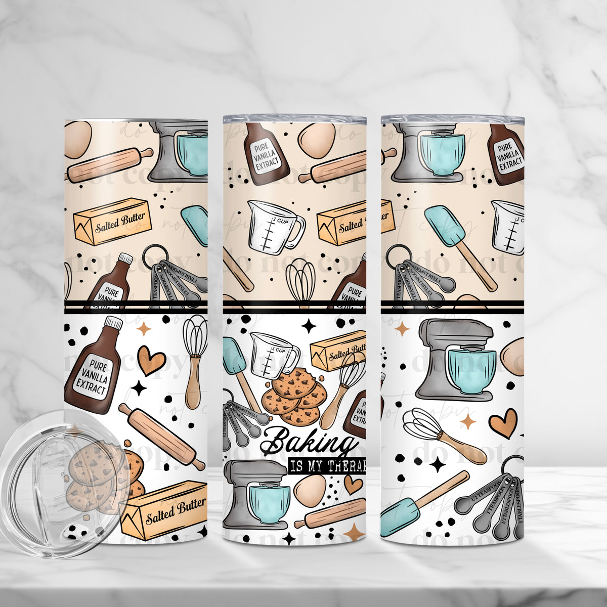 Baking Is my Therapy 20 oz Tumbler Wrap